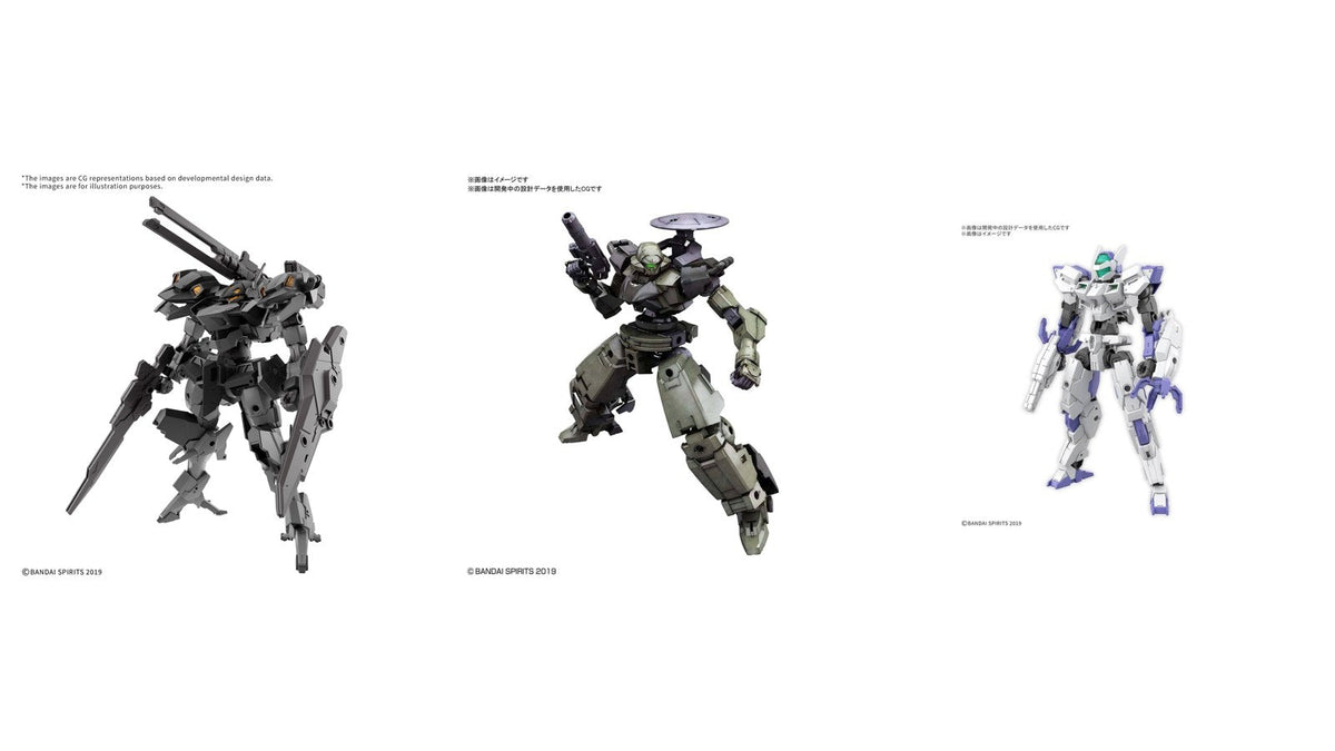 30 Minutes Missions kits: xEXM-000 Xenovalt, bEXM-14T Cielnova and eEXM-40 Iglight 01