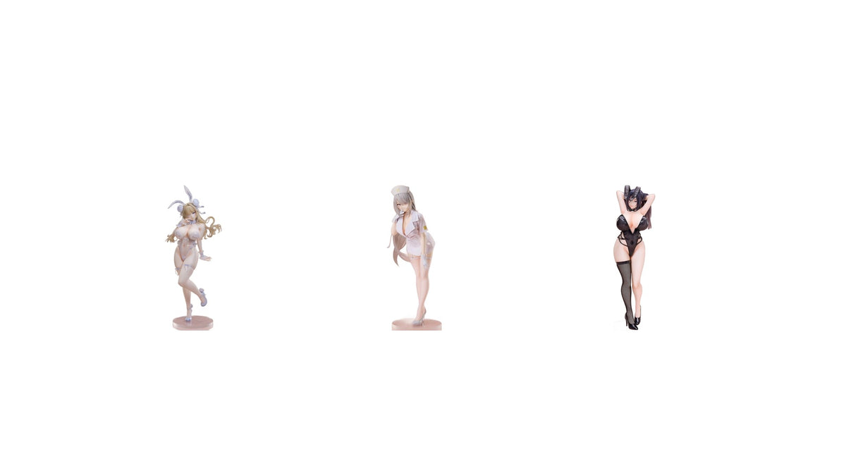 Three cast-off anime figures from BINDing and FREEing