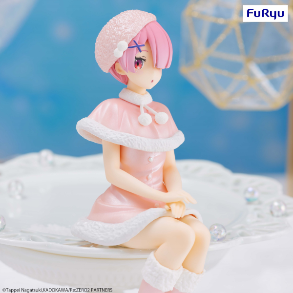 FURYU Corporation Re:ZERO -Starting Life in Another World- Noodle Stopper Figure -Ram Snow Princess Pearl Color ver.-(4582655071155)(4582655071155)