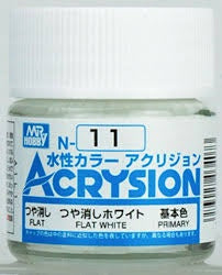Mr Hobby Acrysion N11 - Flat White (Flat/Primary) | 4973028034073