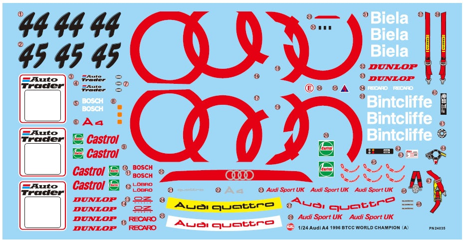 Platz Nunu 1/24 Racing Series Audi A4 '96 BTCC World Champion | 4545782086515