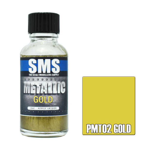 The Scale Modellers Supply (SMS) Metallic GOLD 30ml | 707959821457