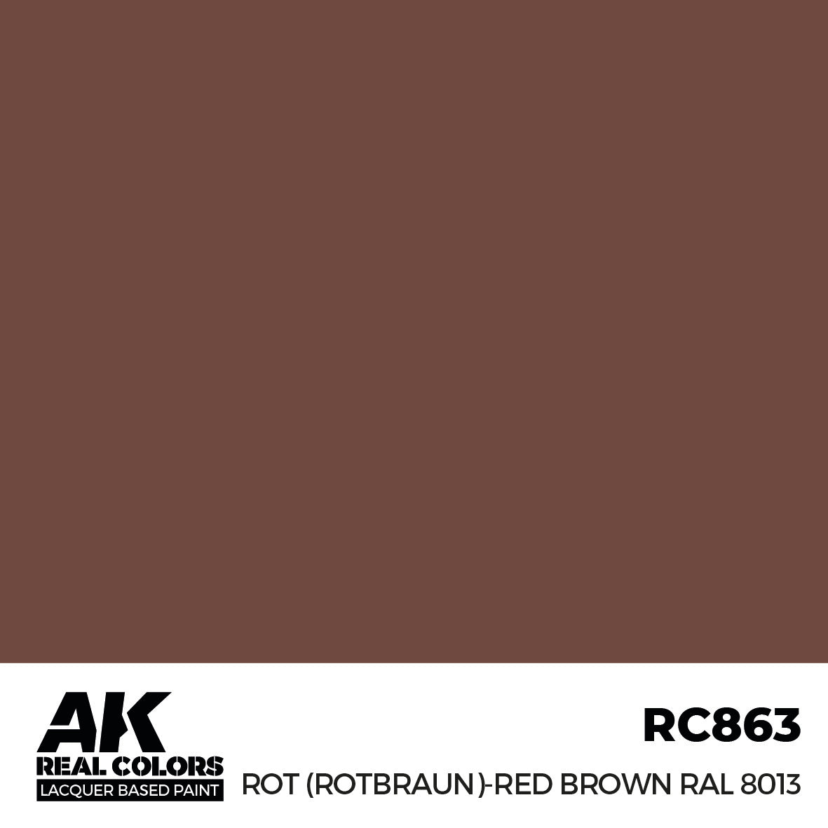 AK Interactive Real Colors Rot (Rotbraun)-Red Brown RAL 8013 17 ml. | 8435568336162