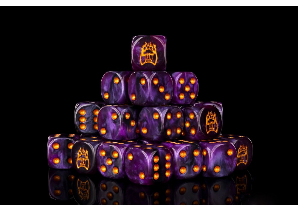 Conquest, Old Dominion Faction Dice on Translucent Purple w/ Gold Pips Dice (PBW8523) | 5213009017220
