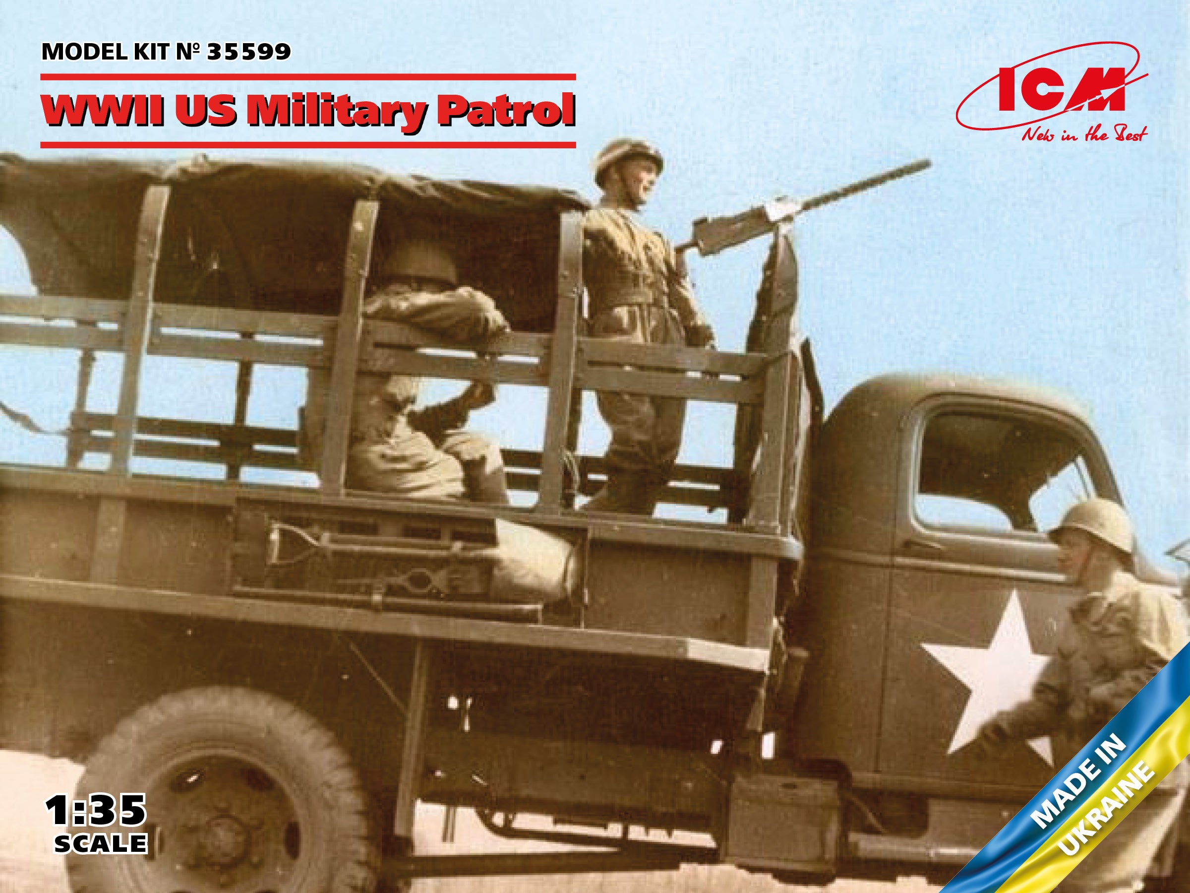 ICM 1/35 WWII US Military Patrol (G7107 with MG M1919A4)