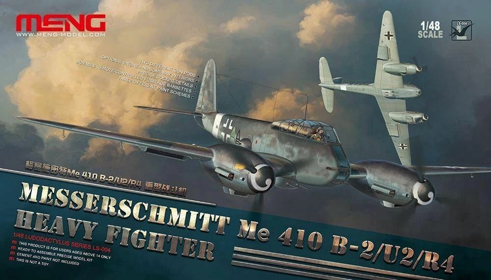 Meng 1/48 Messerschmitt Me 410 B-2/U2/R4 Heavy Fighter Plastic Model Aircraft Kit