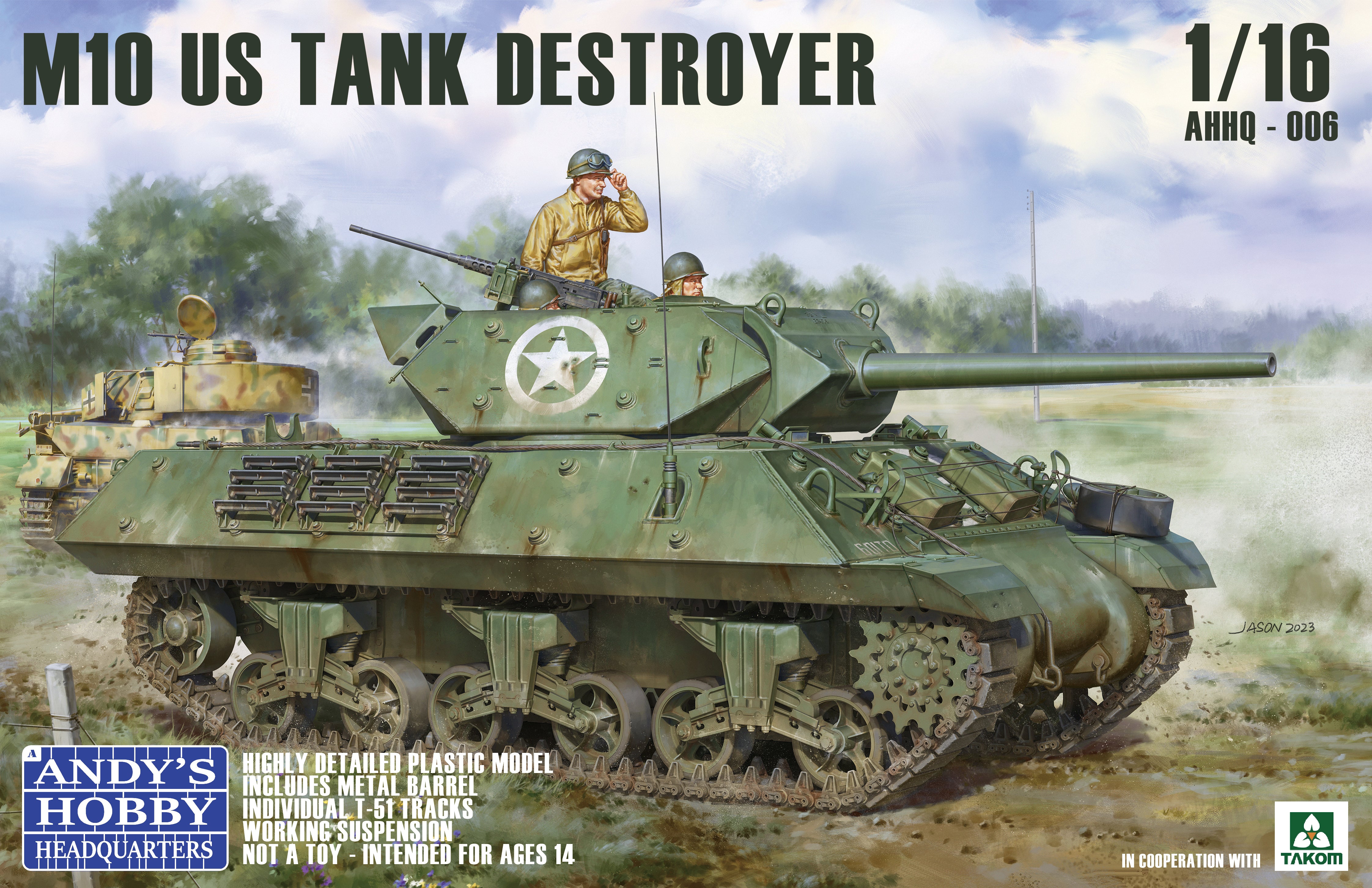 Andy's HHQ x Takom 1/16 US M10 Tank Destroyer (with Full Body Figure) | 783495788232