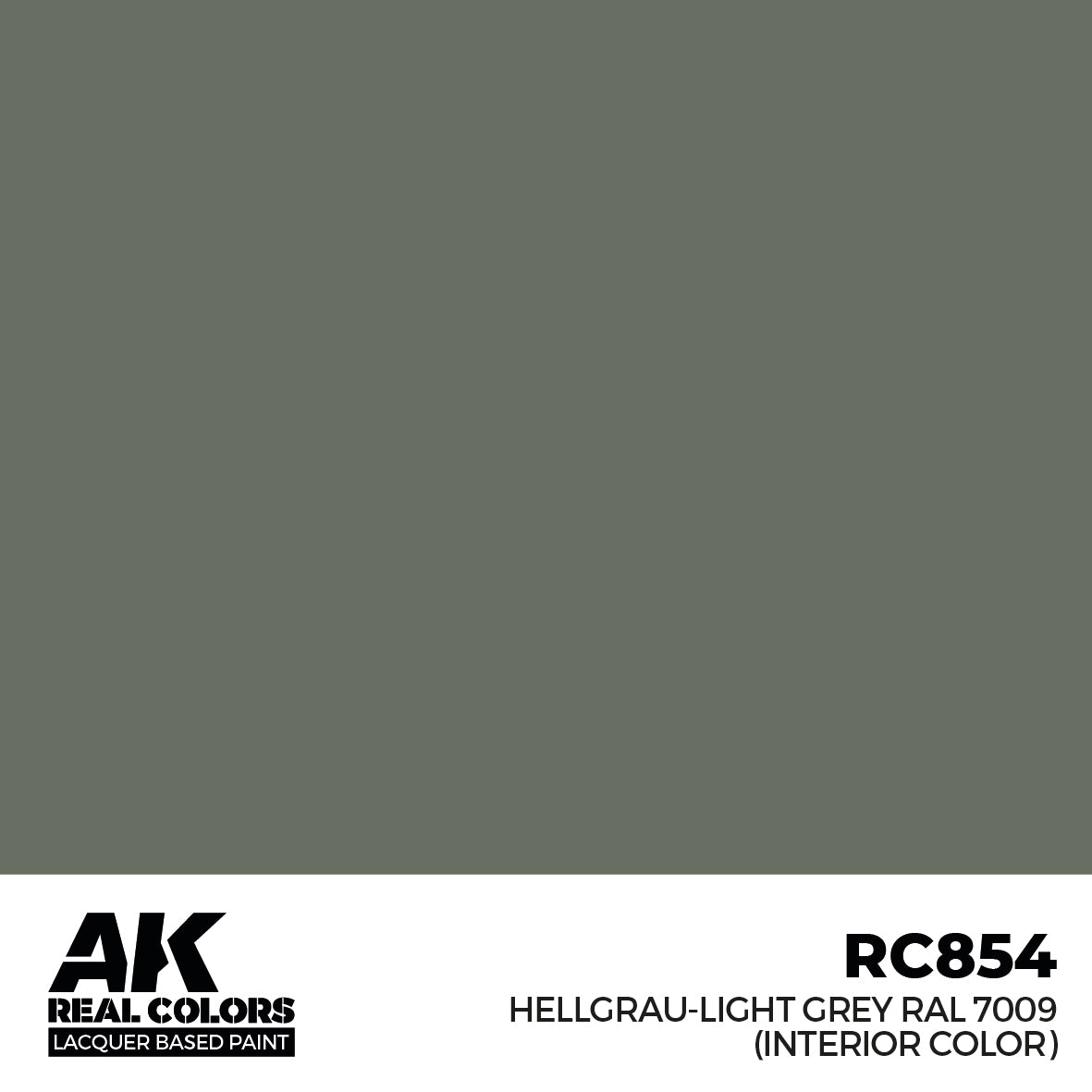 AK Interactive Real Colors Hellgrau-Light Grey RAL 7009 (interior color) 17 ml | 8435568336070