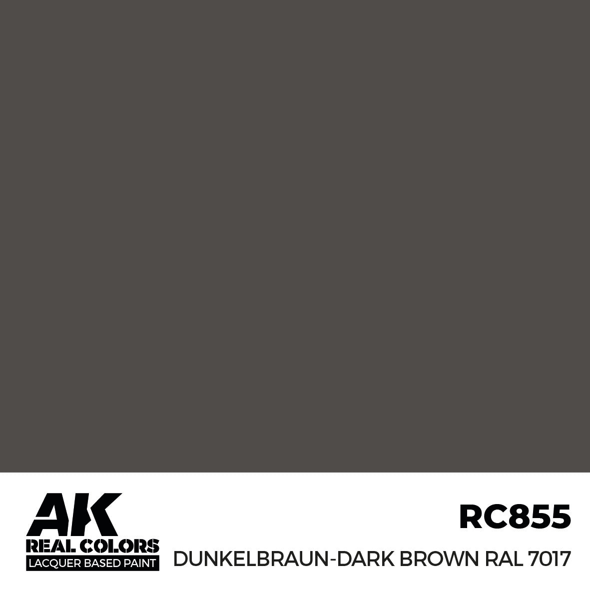 AK Interactive Real Colors Dunkelbraun-Dark Brown RAL 7017 17 ml. | 8435568336087