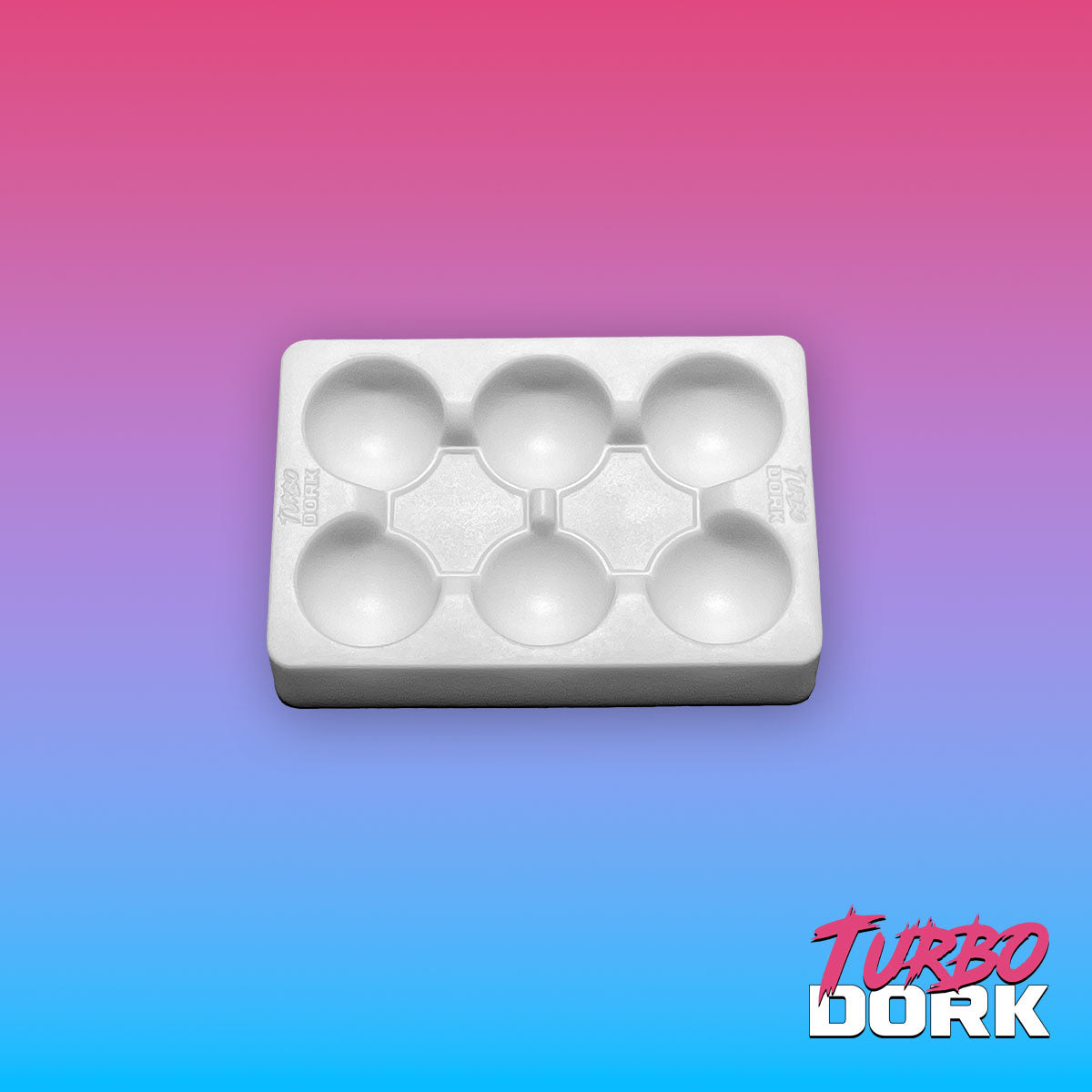 Turbo Dork Silicone Dry Palette (Small, White) 30g, 75mm x 50mm x 15mm | 850052885045