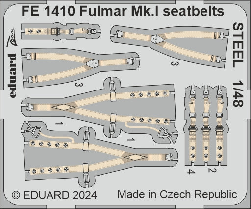Eduard Fulmar Mk.I seatbelts STEEL 1/48 Zoom set for TRUMPETER