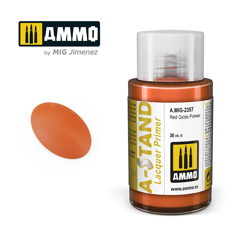 Ammo Mig A-Stand Lacquer Paint 30ml - Red Oxide Primer | 8432074023579