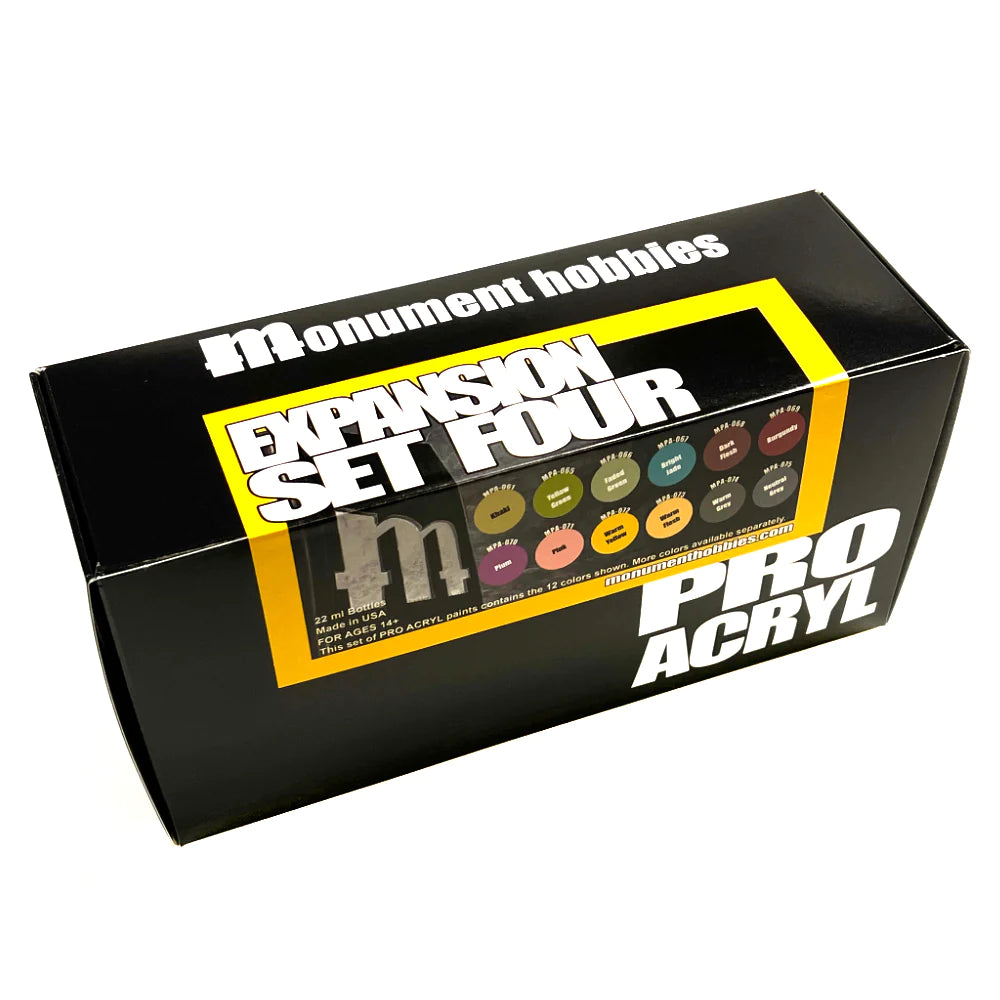 Monument Hobbies Pro Acryl Expansion Set #4 - 12 Colors | 655368069048