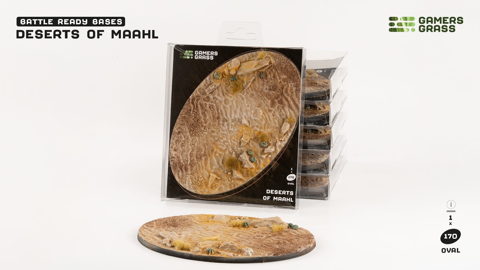 Gamers Grass Battle Ready Bases - Deserts of Maahl - Oval 170mm (x1) | 738956790781