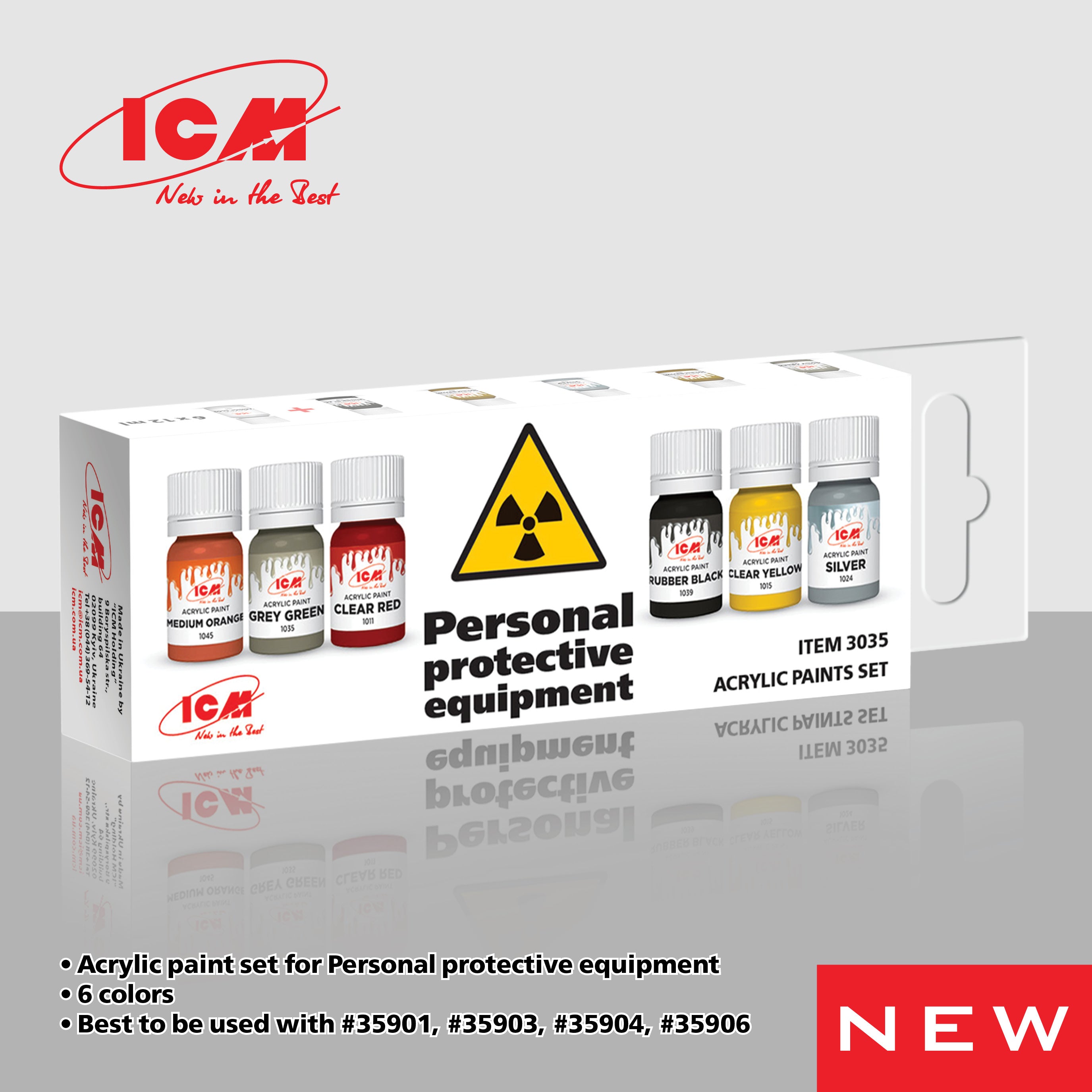 ICM Acrylic Paint Set for Divers | 4823044410002