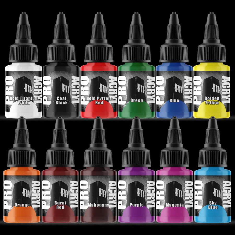 Monument Hobbies Pro Acryl Base Set - 24 Colors | 655368064463