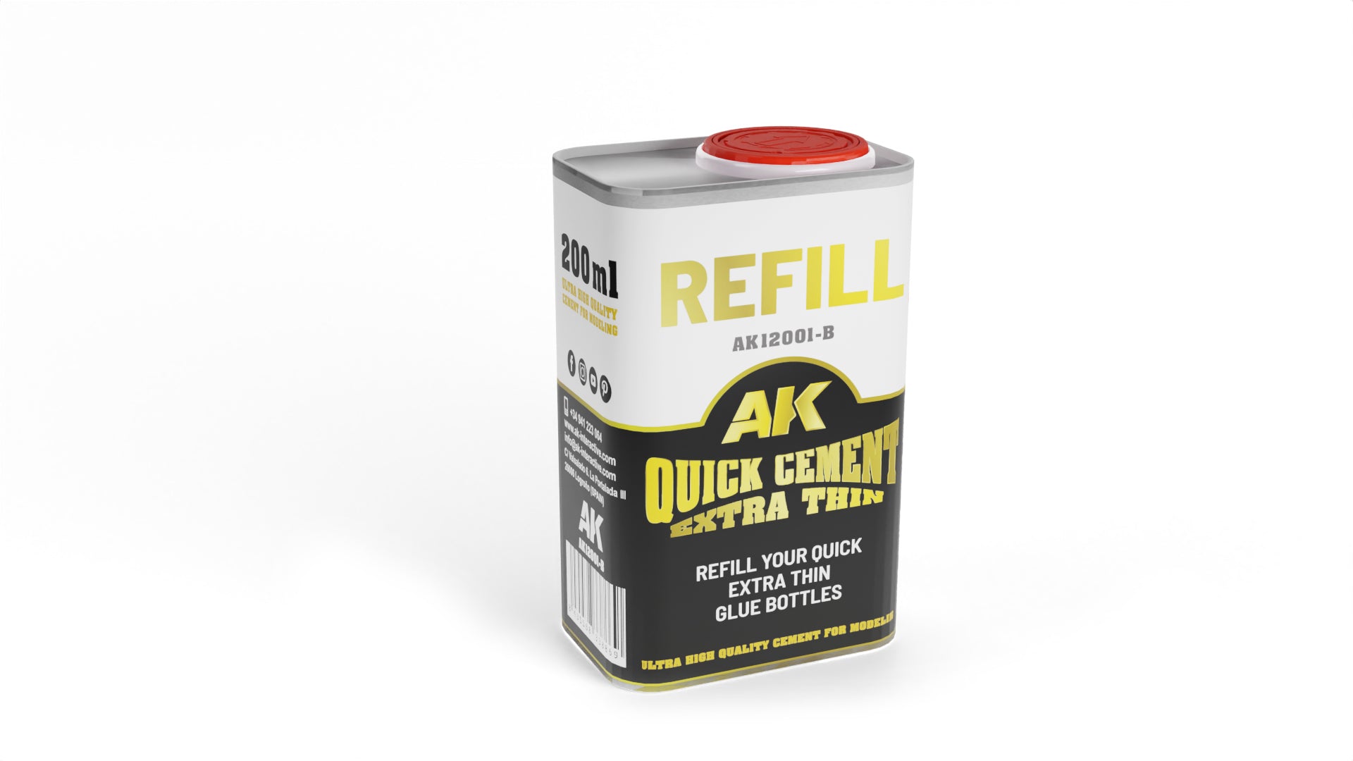 AK Interactive Quick Cement Extra Thin 250 ml refill | 8435568338869