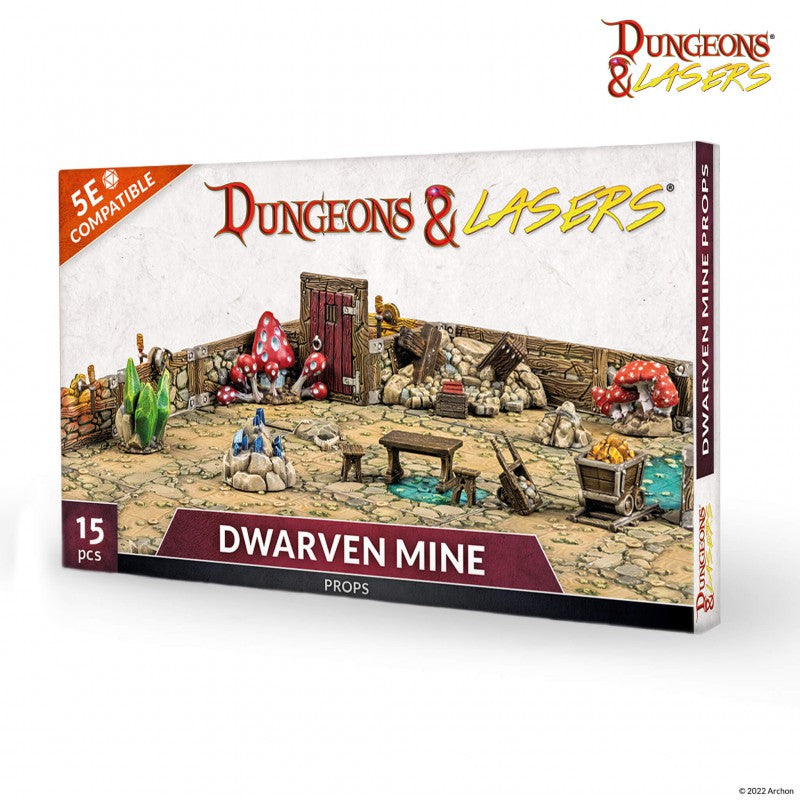 Archon Studio Dungeons and Lasers: Dwarven Mine Props (D&L: Half-Height Walls) | 5901414672720