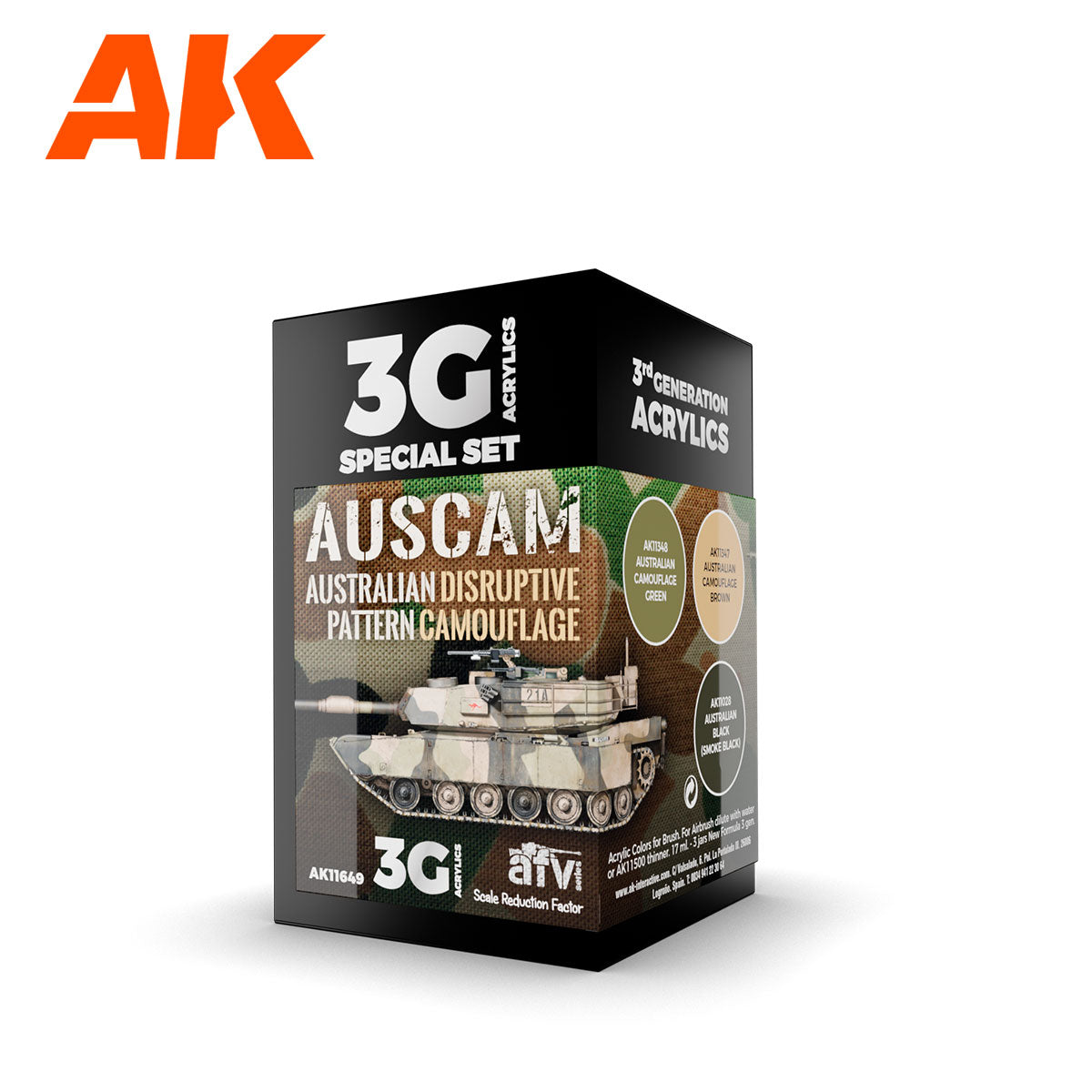 AK Interactive AUSCAM COLORS SET 3G | 8435568311138