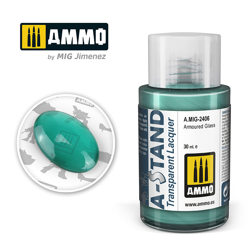 Ammo Mig A-Stand Lacquer Paint 30ml - Armoured Glass | 8432074024064