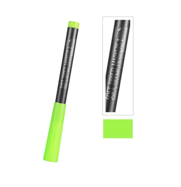 Dspiae Marker Pen Soft Tipped Water-Based Marker Flourescent Red | 6970845565948