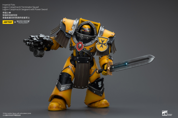 Joy Toy Imperial Fists Legion Cataphractii Terminator Squad Legion Cataphractii Sergeant with Power Sword | 6973130379374
