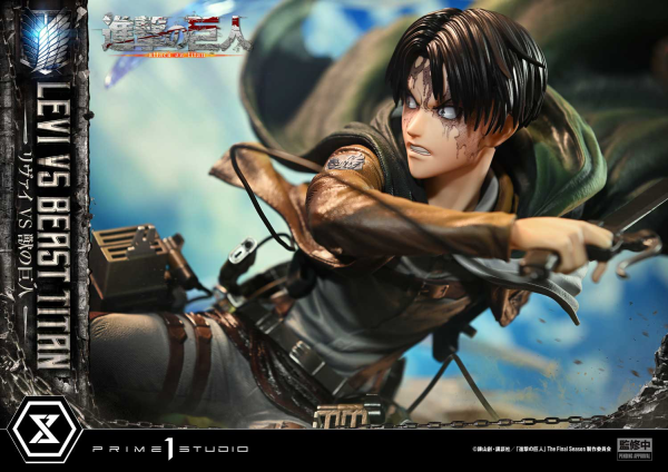 Prime 1 Studio Ultimate Premium Masterline TV animation Attack On Titan Levi versus Beast Titan | 4582647120052