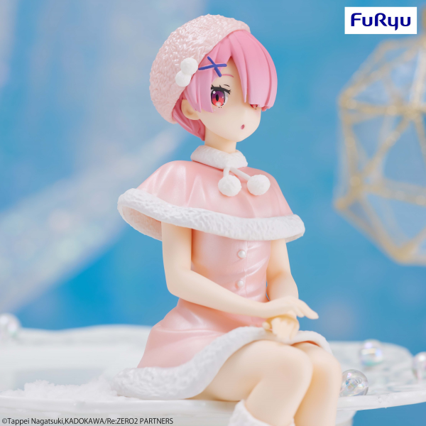 FURYU Corporation Re:ZERO -Starting Life in Another World- Noodle Stopper Figure -Ram Snow Princess Pearl Color ver.-(4582655071155)(4582655071155)