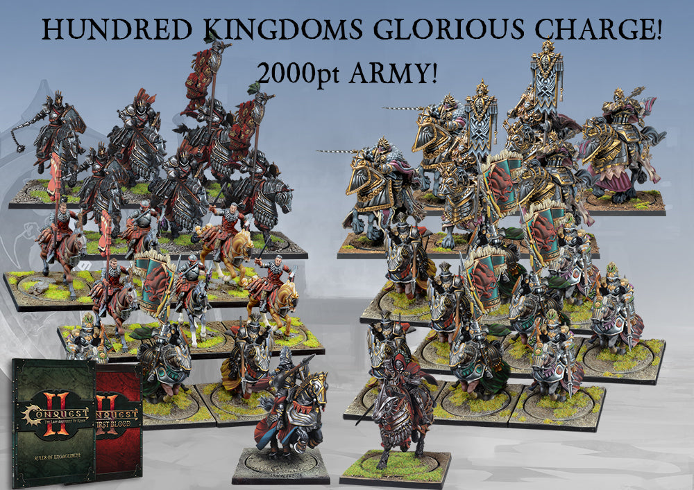 Conquest, Hundred Kingdoms Glorious Charge 2000pt Army (PBW1038) **Made to Order | 5213009016247