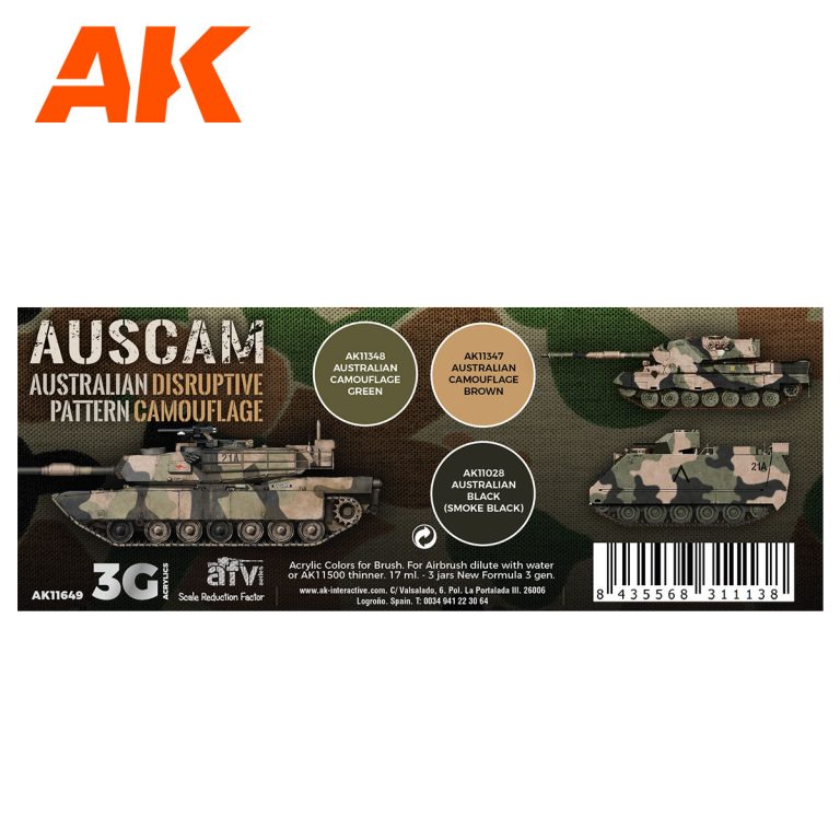 AK Interactive AUSCAM COLORS SET 3G | 8435568311138