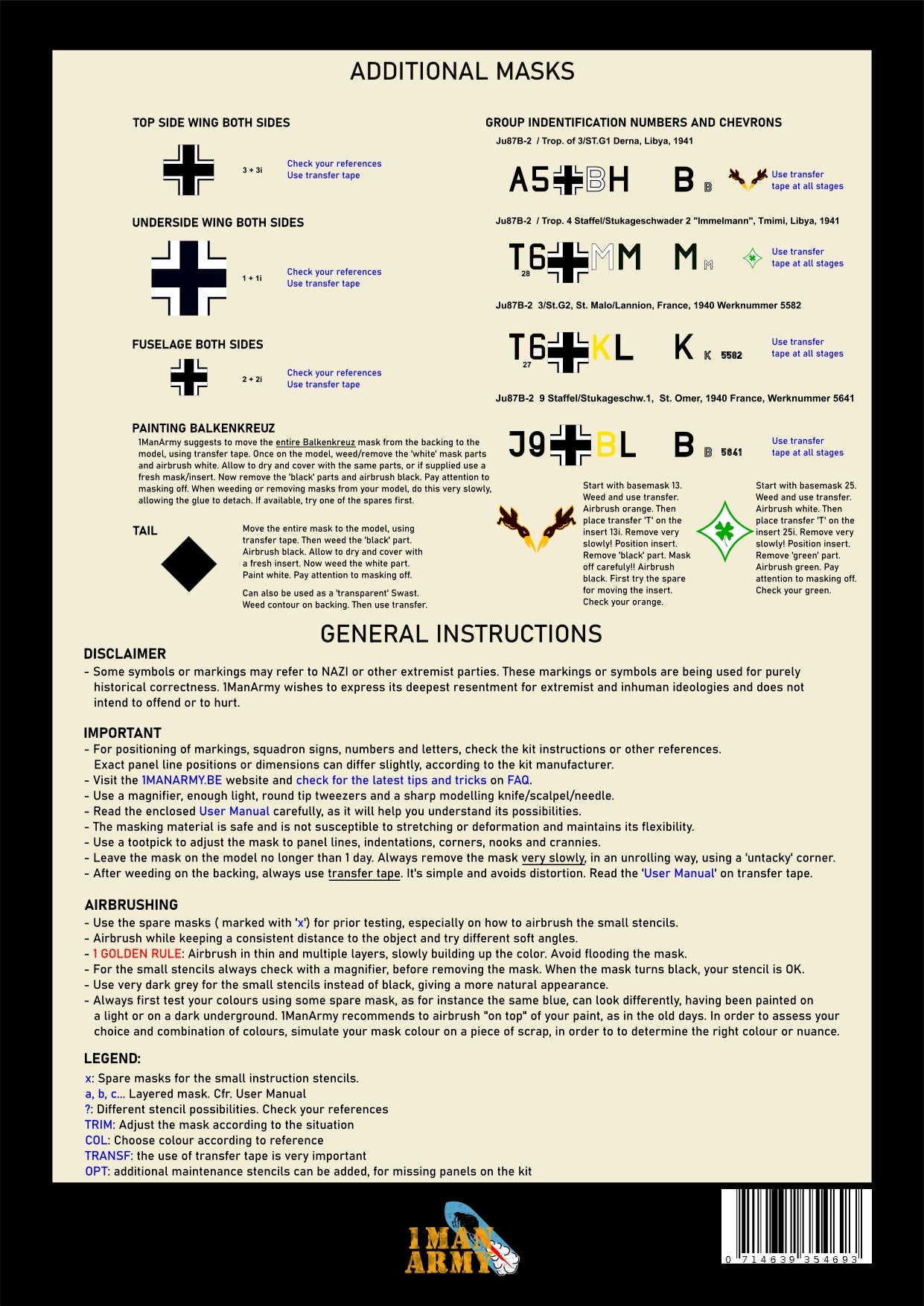 1ManArmy Junkers Ju87B ( Airfix ) | 714639354693