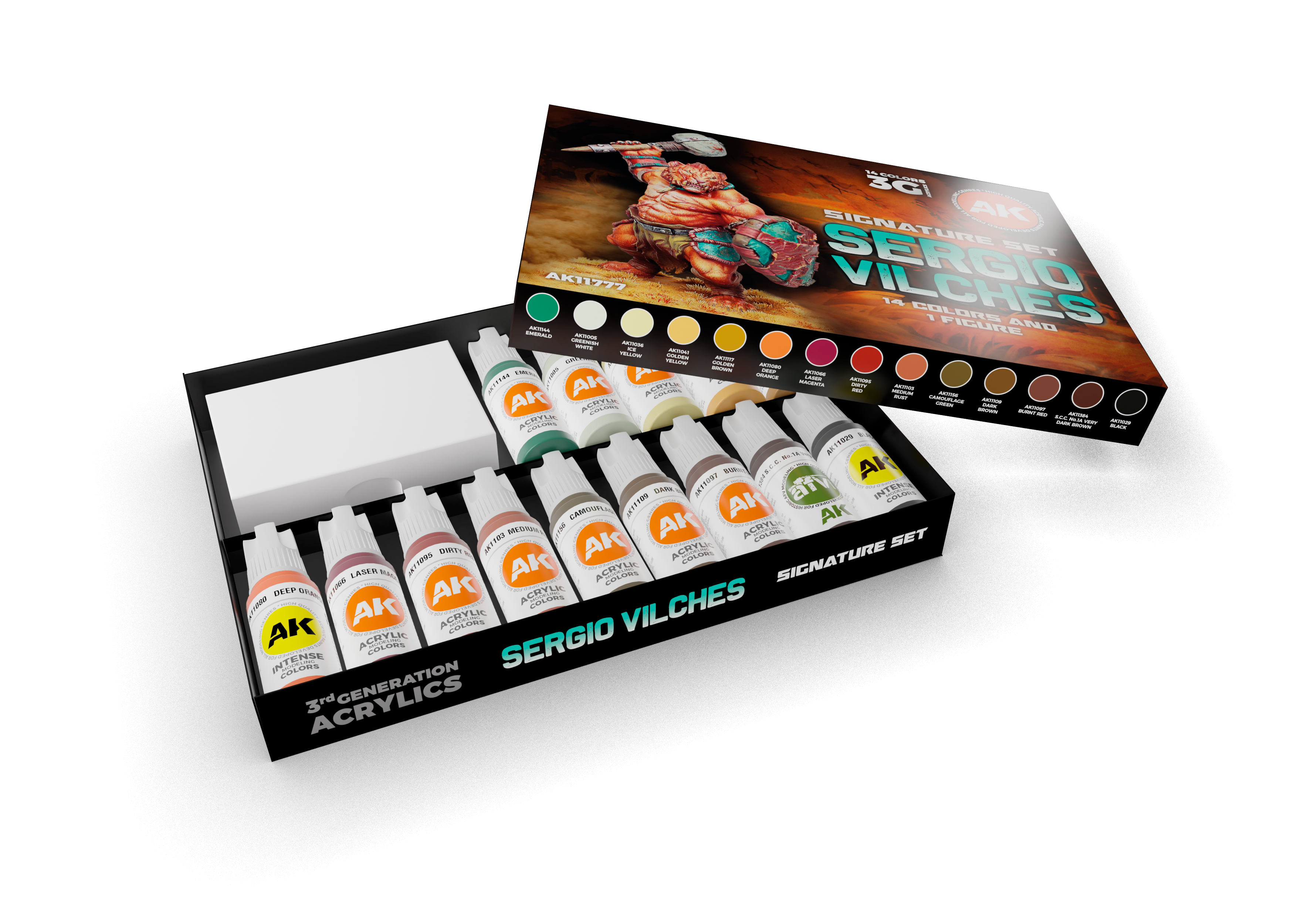 AK Interactive Signature Set Sergio Vilches (Miniature Shimbarashe - Yedharo Model Included) | 8435568337947