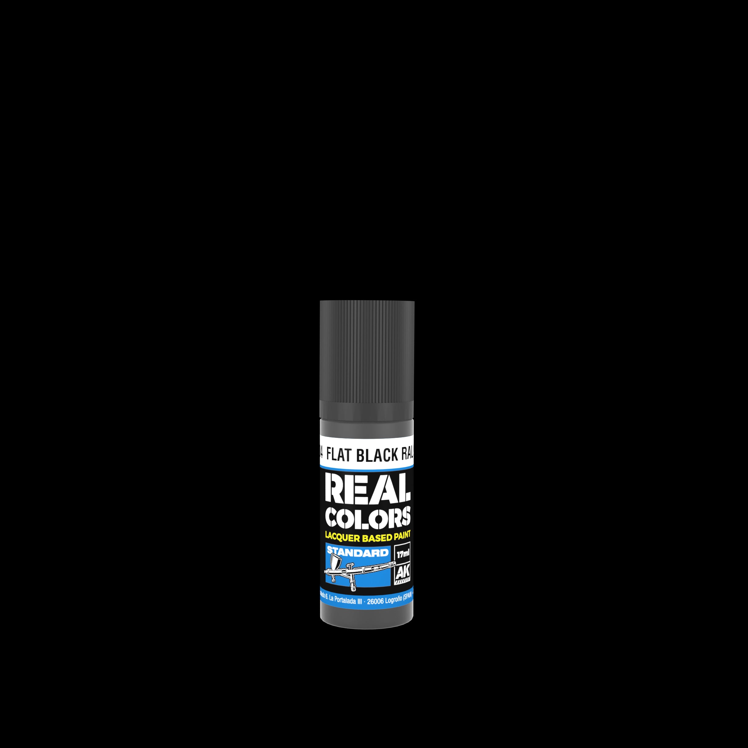 AK Interactive Real Colors Flat Black RAL 9005 17 ml. | 8435568335578