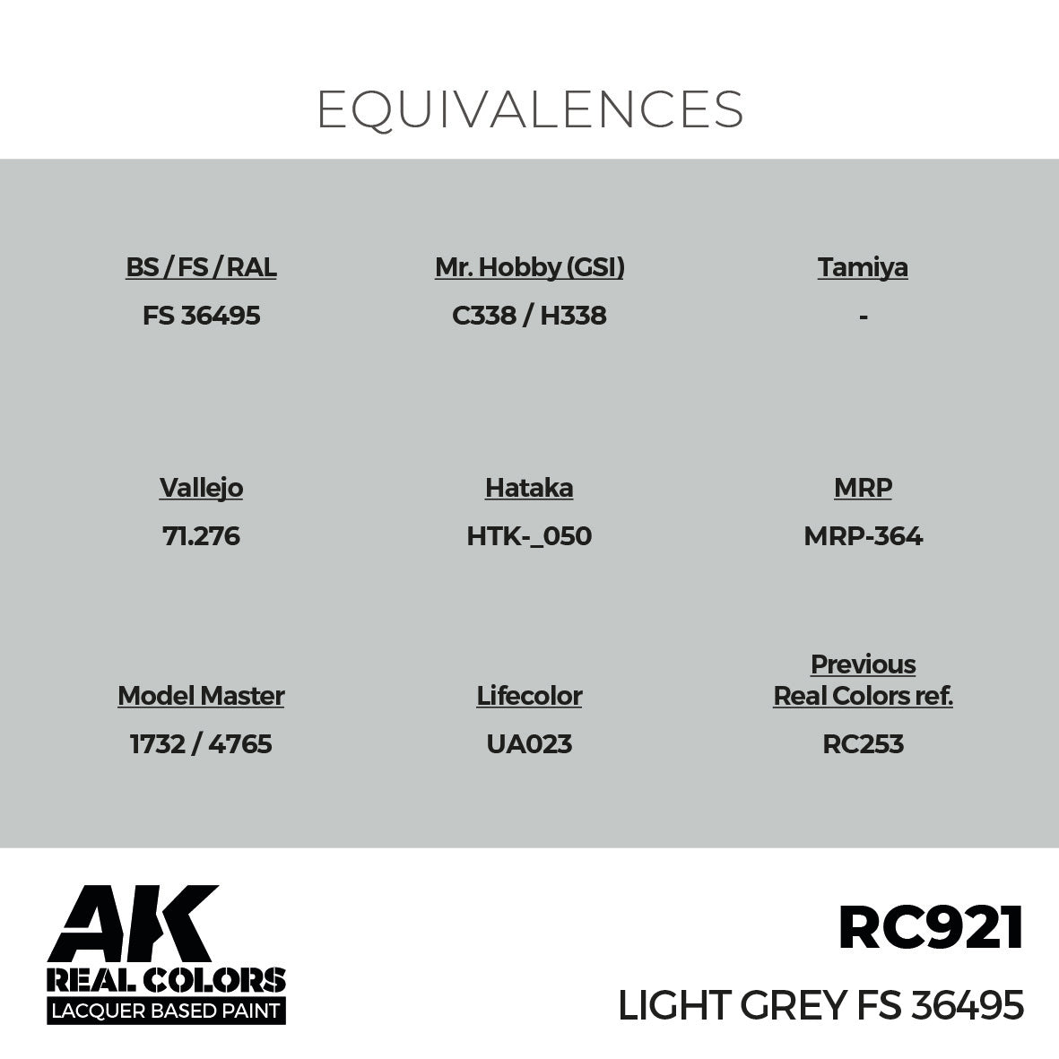 AK Interactive Real Colors Light Grey FS 36495 17 ml. | 8435568336742