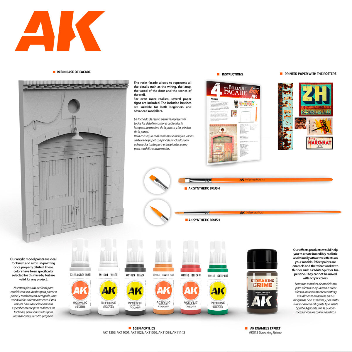 AK Interactive All In One Set -Box 4-Billiault Facade | 8435568334137