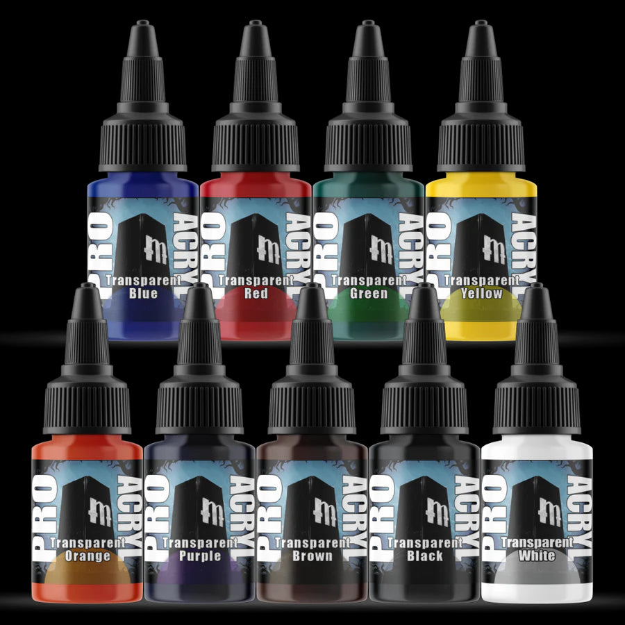Monument Hobbies Pro Acryl Expansion Set #2 - transparents - 9 Colors | 655368065231