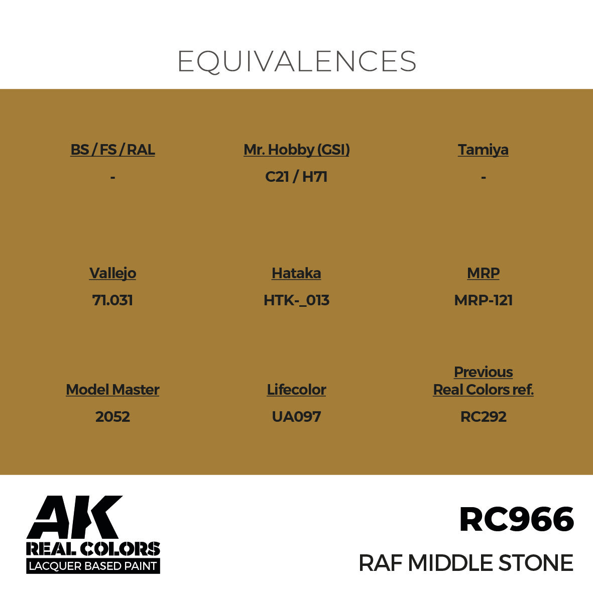 AK Interactive Real Colors RAF Middle Stone 17 ml. | 8435568337190