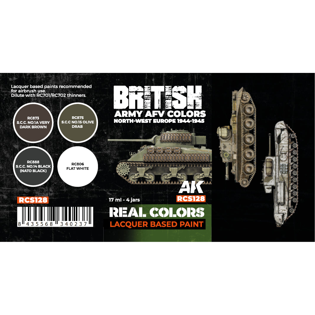 AK Interactive Real Colors British Army AFV Colors Set (Set of 4) | 8435568340237