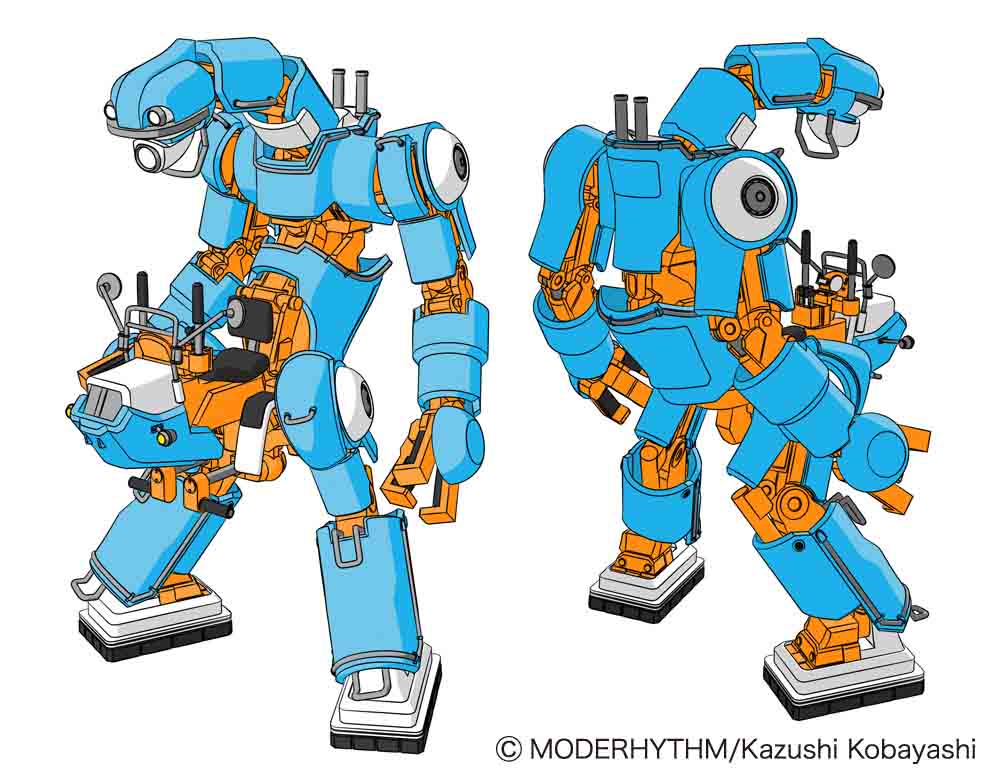 Hasegawa 1/35 Mechatrochubu 01 No.02 'Orange & Sky Blue' (Two Kits In The Box) | 4967834647916