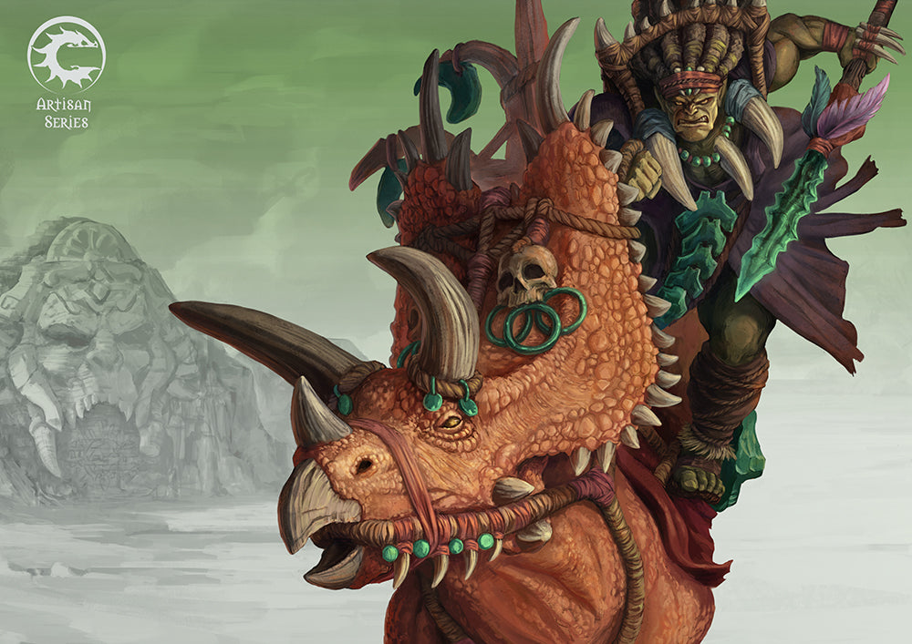 Conquest, W’adrhun - Mounted Chieftain Artisan Series (PBW9015) | 5213009015783