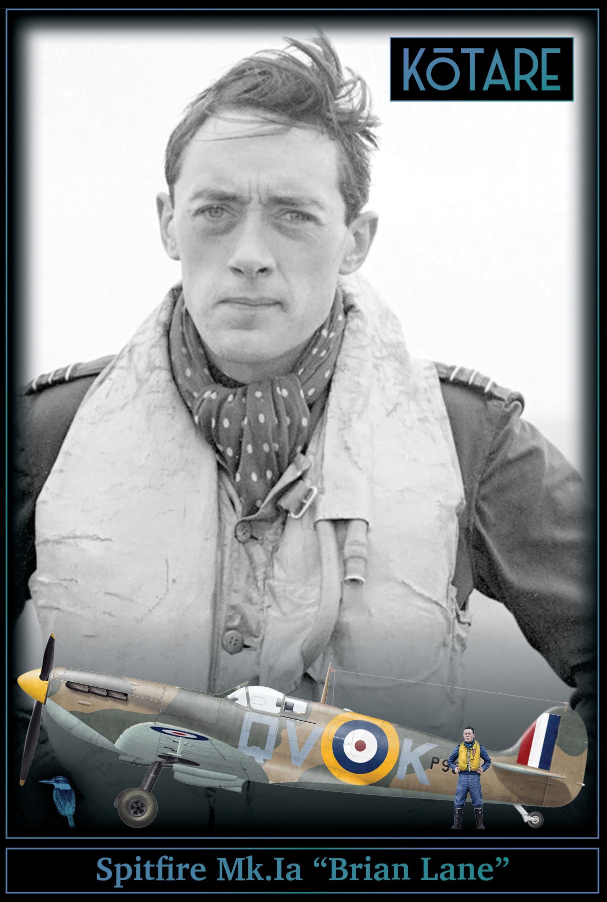 Kotare 1/32 Spitfire Mk.Ia, “Brian Lane”, Aircraft Model Kit | 09413000097368