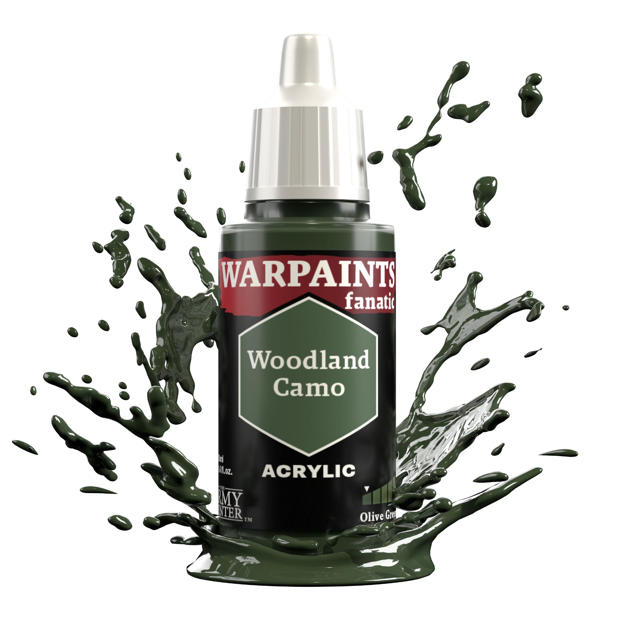 Army Painter Warpaints Fanatic Acrylic, Woodland Camo | 5713799306707