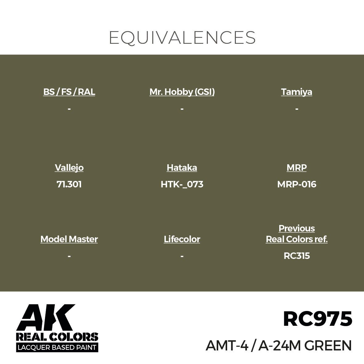 AK Interactive Real Colors AMT-4 / A-24M Green 17 ml. | 8435568337282
