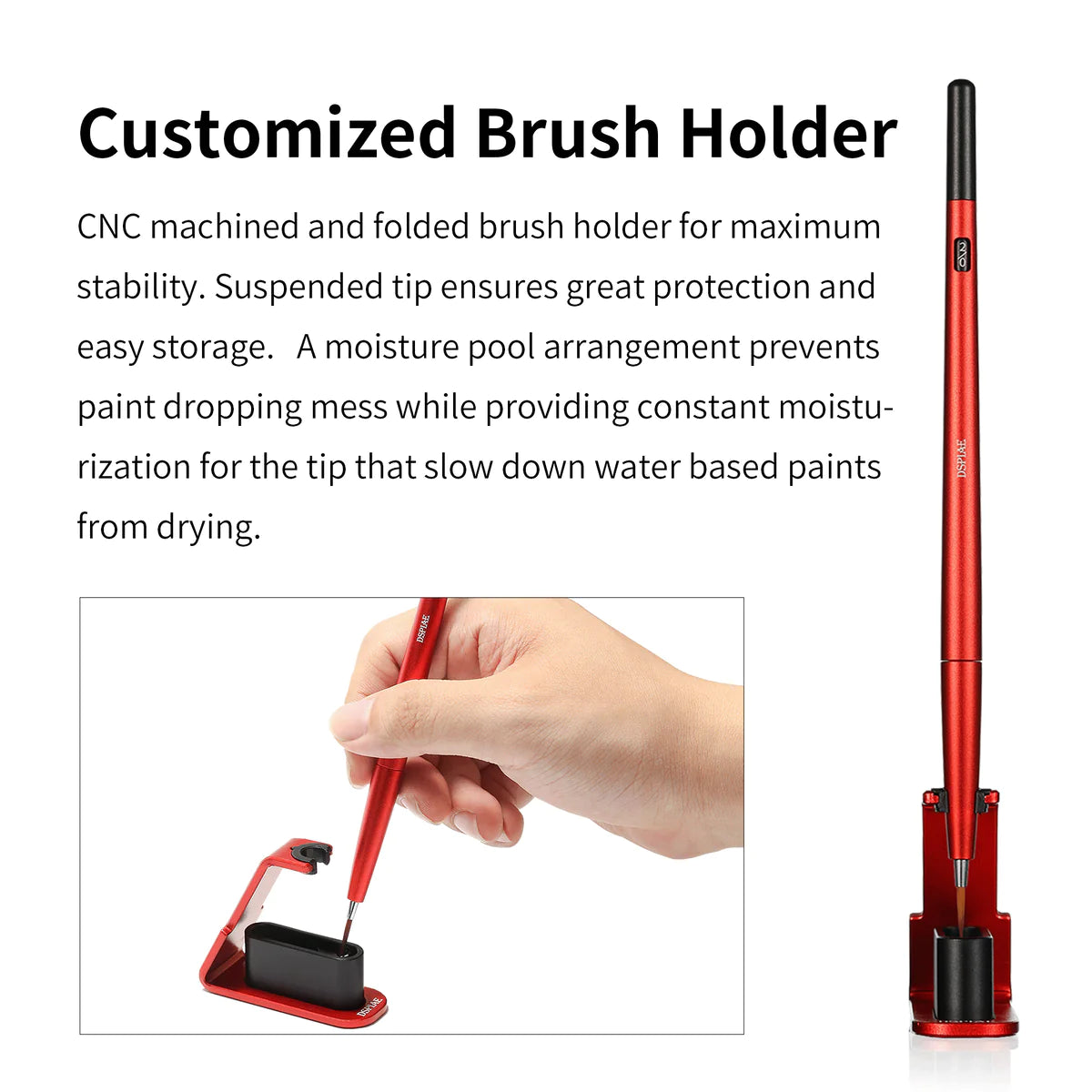 Dspiae Fine Brush Stand Red | 6970845566235