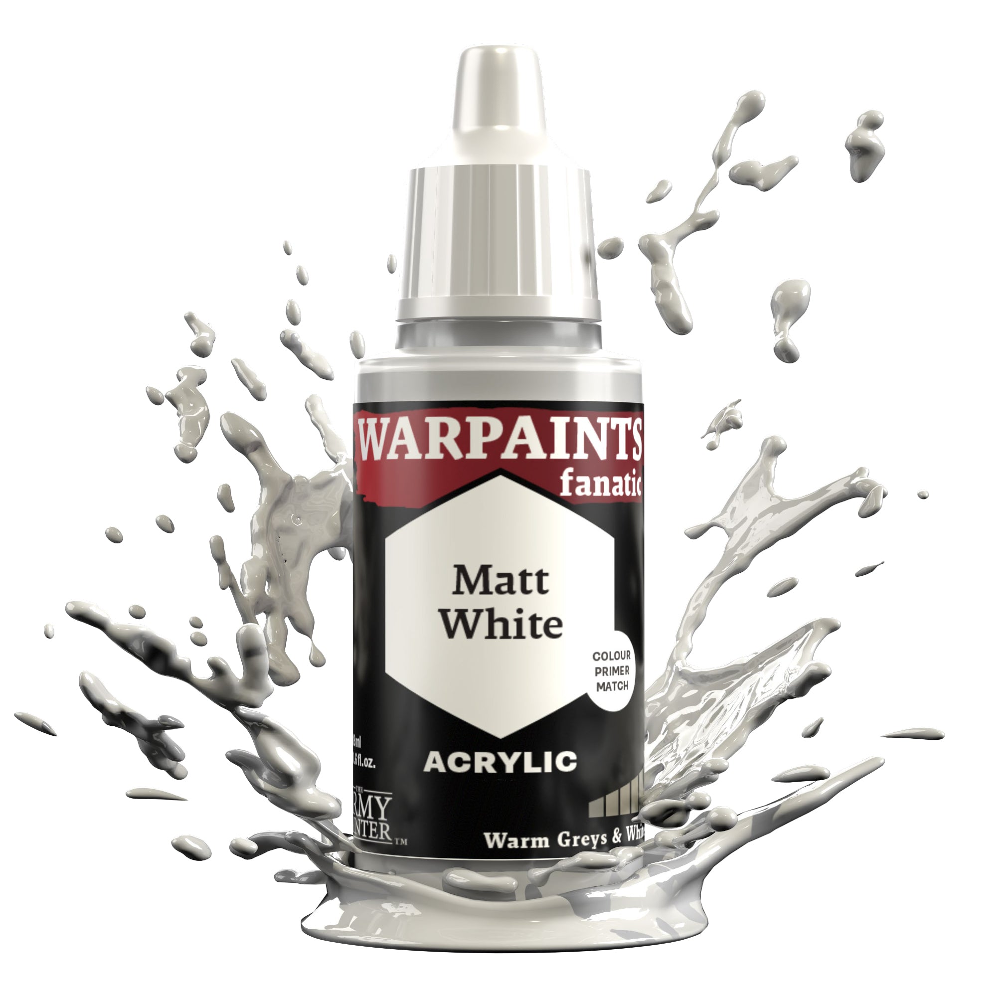 Army Painter Warpaints Fanatic Acrylic, Matt White | 5713799301221