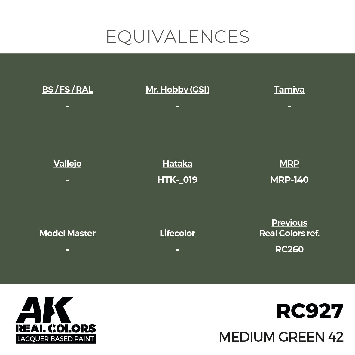 AK Interactive Real Colors Medium Green 42 17 ml. | 8435568336803