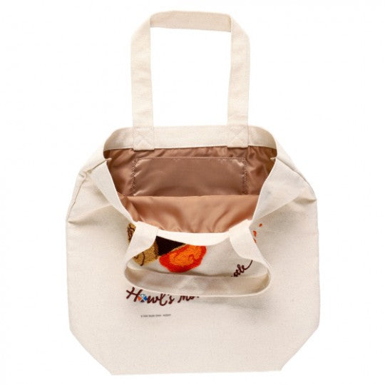 Benelic Calcifer in a Hurry Embroidery Canvas Tote Bag "Howl's Moving Castle" | 4990593435111
