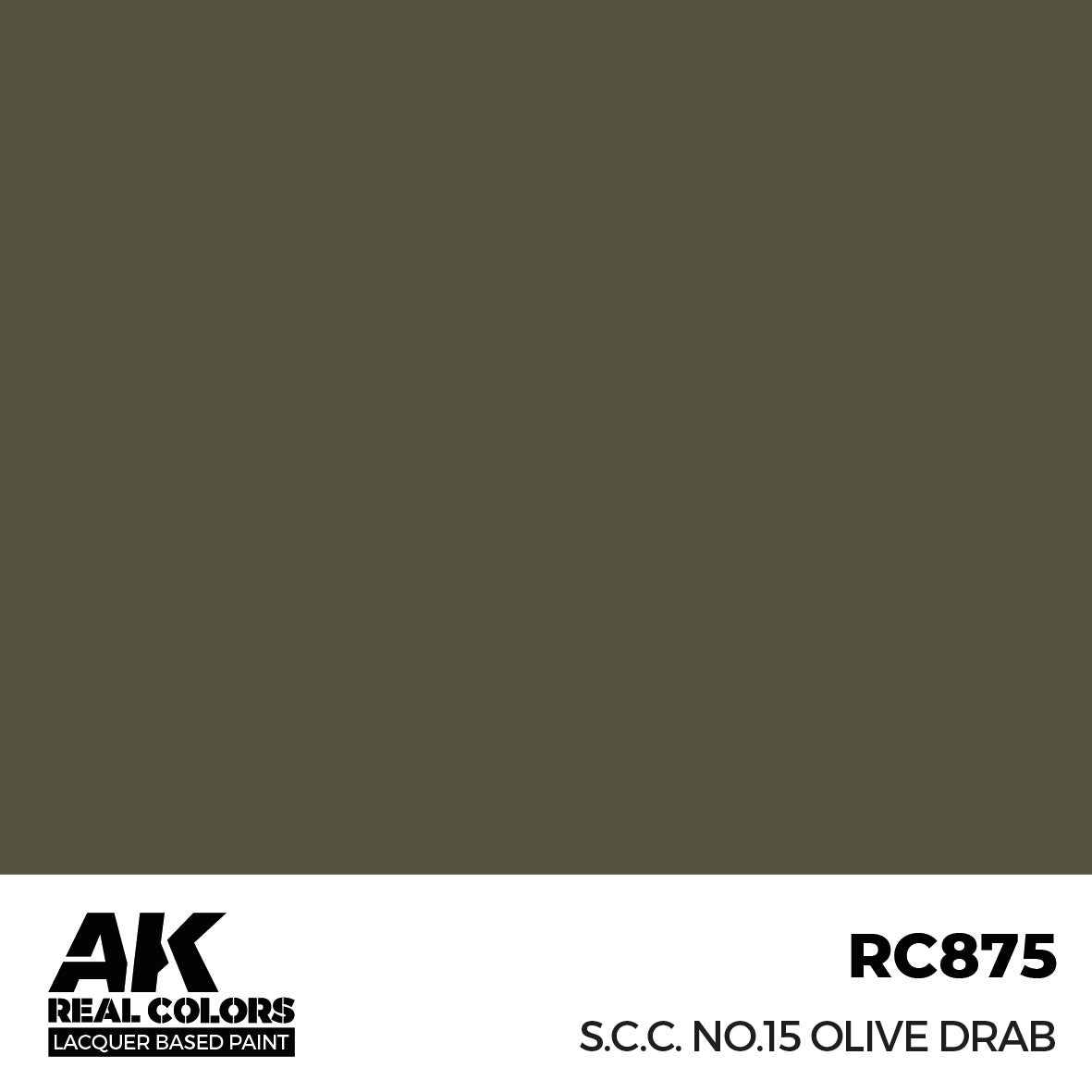 AK Interactive Real Colors S.C.C. No.15 Olive Drab 17 ml. | 8435568336285