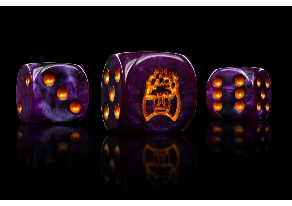 Conquest, Old Dominion Faction Dice on Translucent Purple w/ Gold Pips Dice (PBW8523)