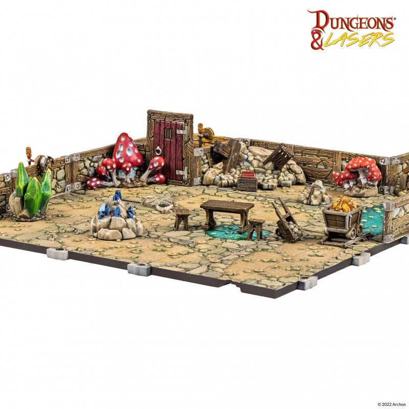 Archon Studio Dungeons and Lasers: Dwarven Mine Props (D&L: Half-Height Walls) | 5901414672720
